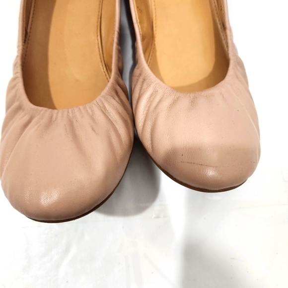 J. Crew CeCe Leather‎ Ballet Ballerina Flats Size 9 Nude Beige - Picture 6 of 9